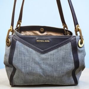 Michael Kors Raven Denim Tote Like New
